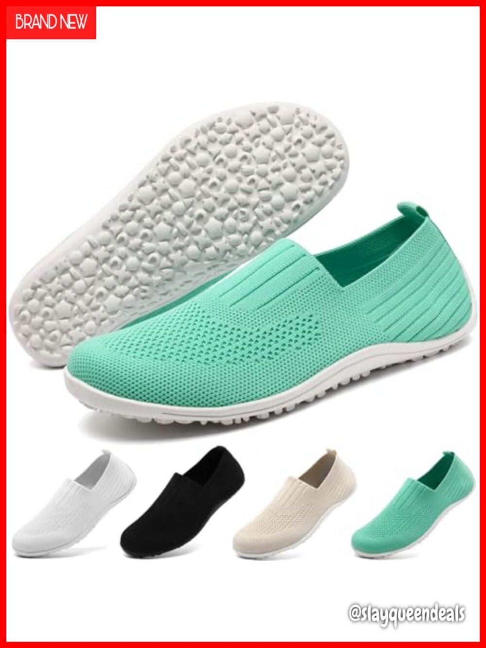 Zero Drop Minimalist Walking Shoes Slip On Loafers Women Barefoot Breathable